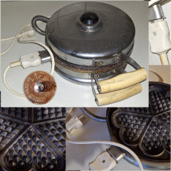 Waffeleisen von Neumärker, 900 Watt, aus den 1960er Jahren.